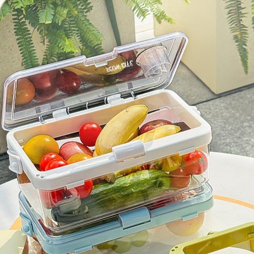 Multi-Purpose Portable Leak-Proof Sealing Crisper Box with Ice Crystals (White Mapal)