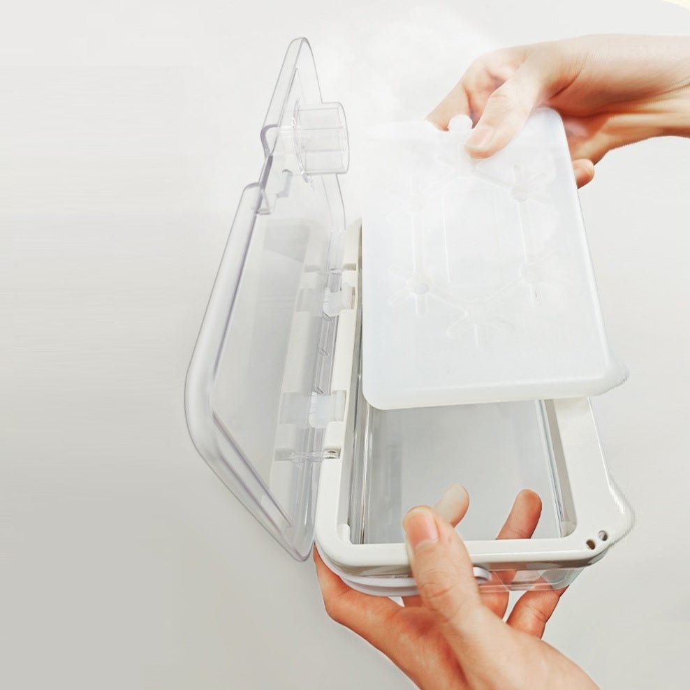 Multi-Purpose Portable Leak-Proof Sealing Crisper Box with Ice Crystals (White Mapal)