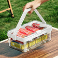 Multi-Purpose Portable Leak-Proof Sealing Crisper Box with Ice Crystals (White Mapal)