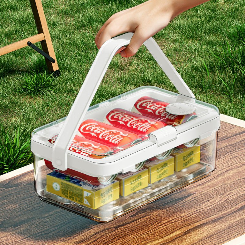 Multi-Purpose Portable Leak-Proof Sealing Crisper Box with Ice Crystals (White Mapal)