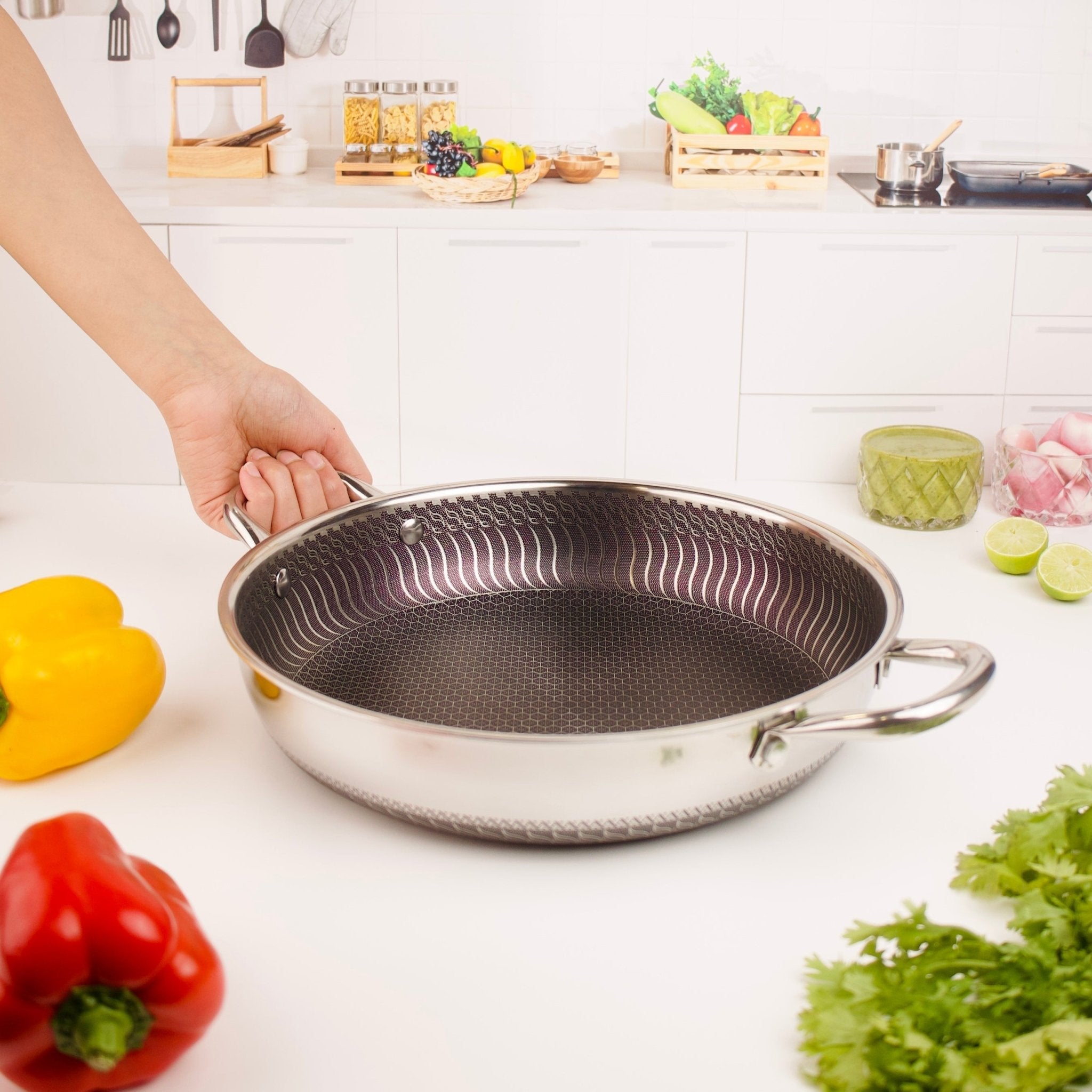 Multi-Purpose Stainless Steel Honeycomb Cooking Pot(28cm)