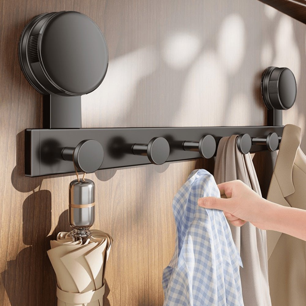 Multi-Purpose Wall Mounted Suction Cup Hook Rack