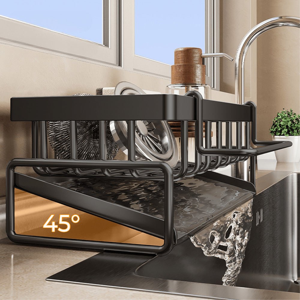Multi-Functional Carbon Steel Storage Rack with Drain & Rod