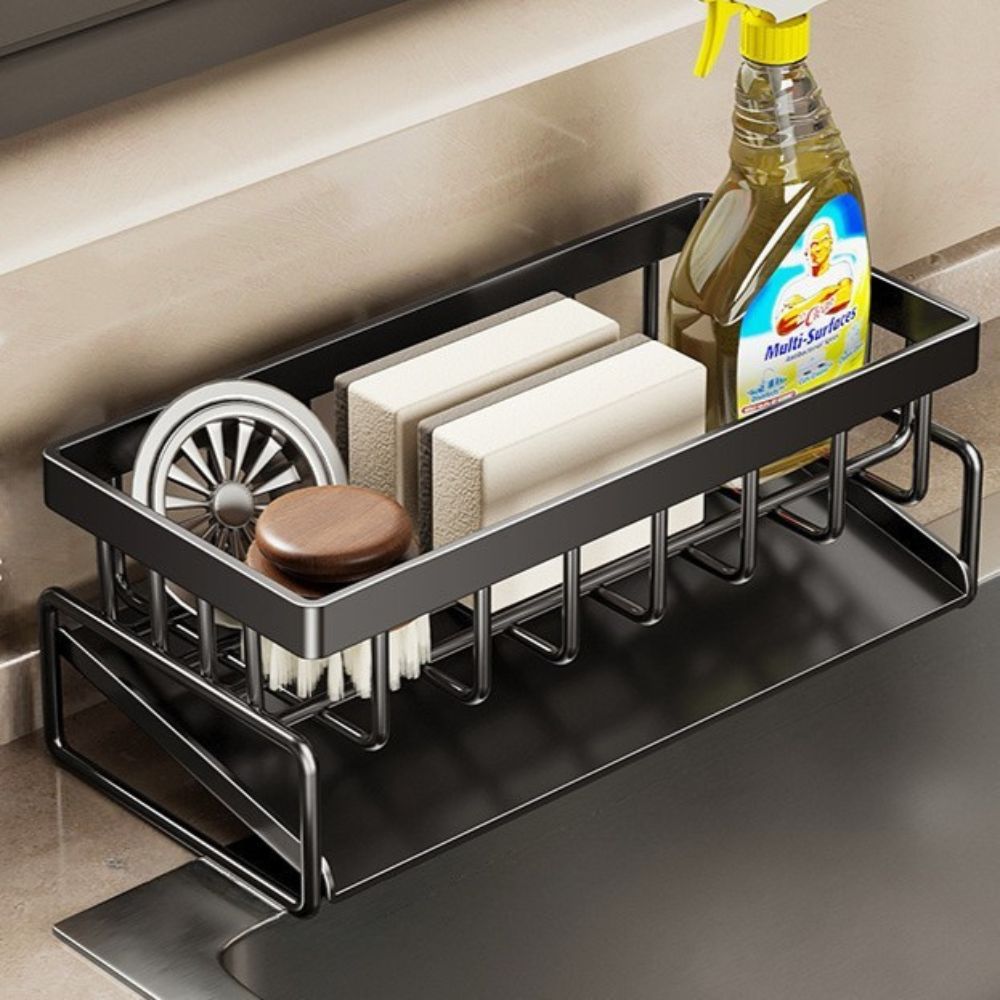Multi-Functional Carbon Steel Storage Rack with Drain & Rod