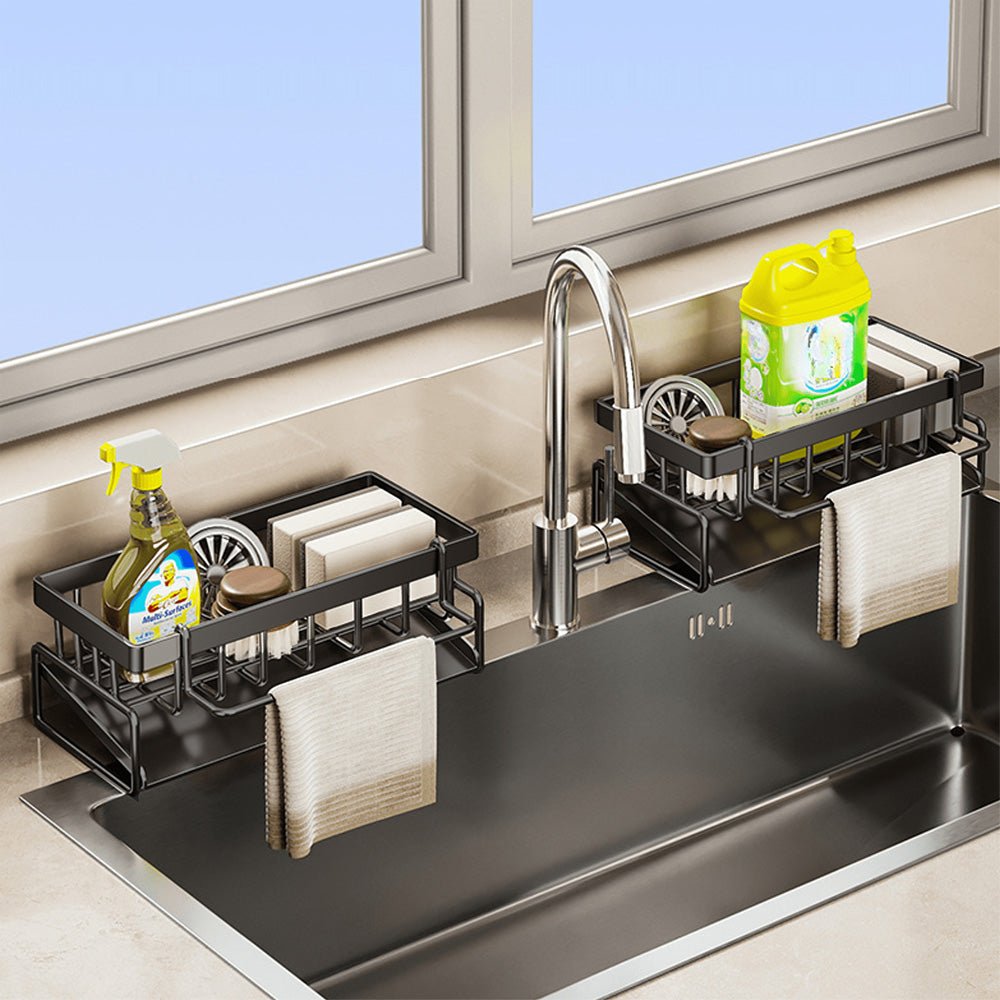 Multi-Functional Carbon Steel Storage Rack with Drain & Rod