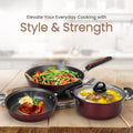 Non Stick Aluminum Cookware Set with Glass Lid (Set of 3)