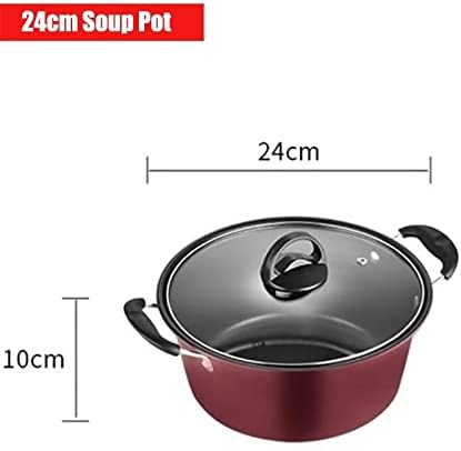 Non Stick Aluminum Cookware Set with Glass Lid (Set of 3)