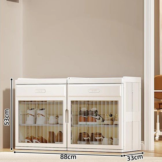 Space-Saving PP Plastic Design Multipurpose Cabinet – Instant Foldable Storage (88cm)