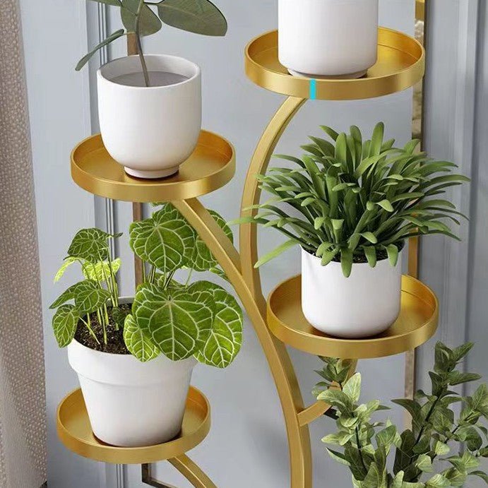 Multi-Tier Rolling Indoor Plant Display Stand