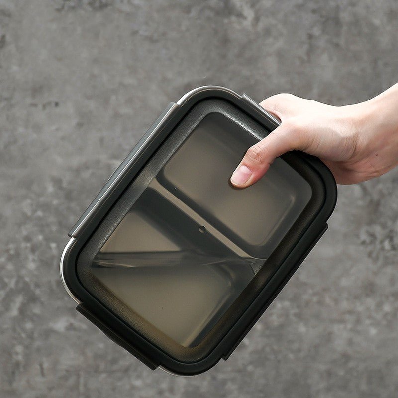 Multi-Purpose Stainless Steel 2-Compartment Food Storage Container (1800ml)