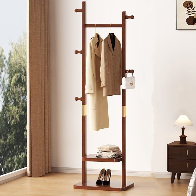 Solid Wood Floor-to-Ceiling Coat Rack (166cm)