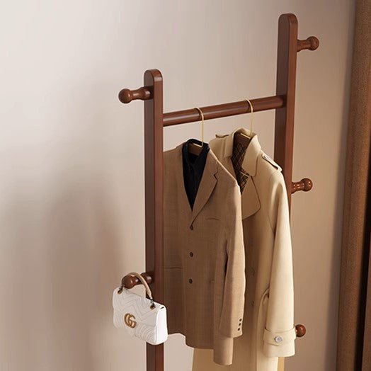 Solid Wood Floor-to-Ceiling Coat Rack (166cm)