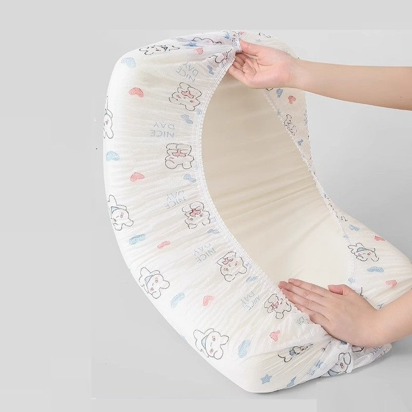 Portable Elastic Fit Printed 2-Piece Disposable Pillowcase