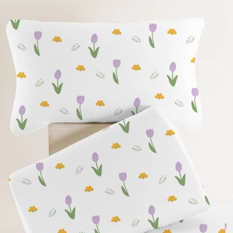Portable Elastic Fit Printed 2-Piece Disposable Pillowcase