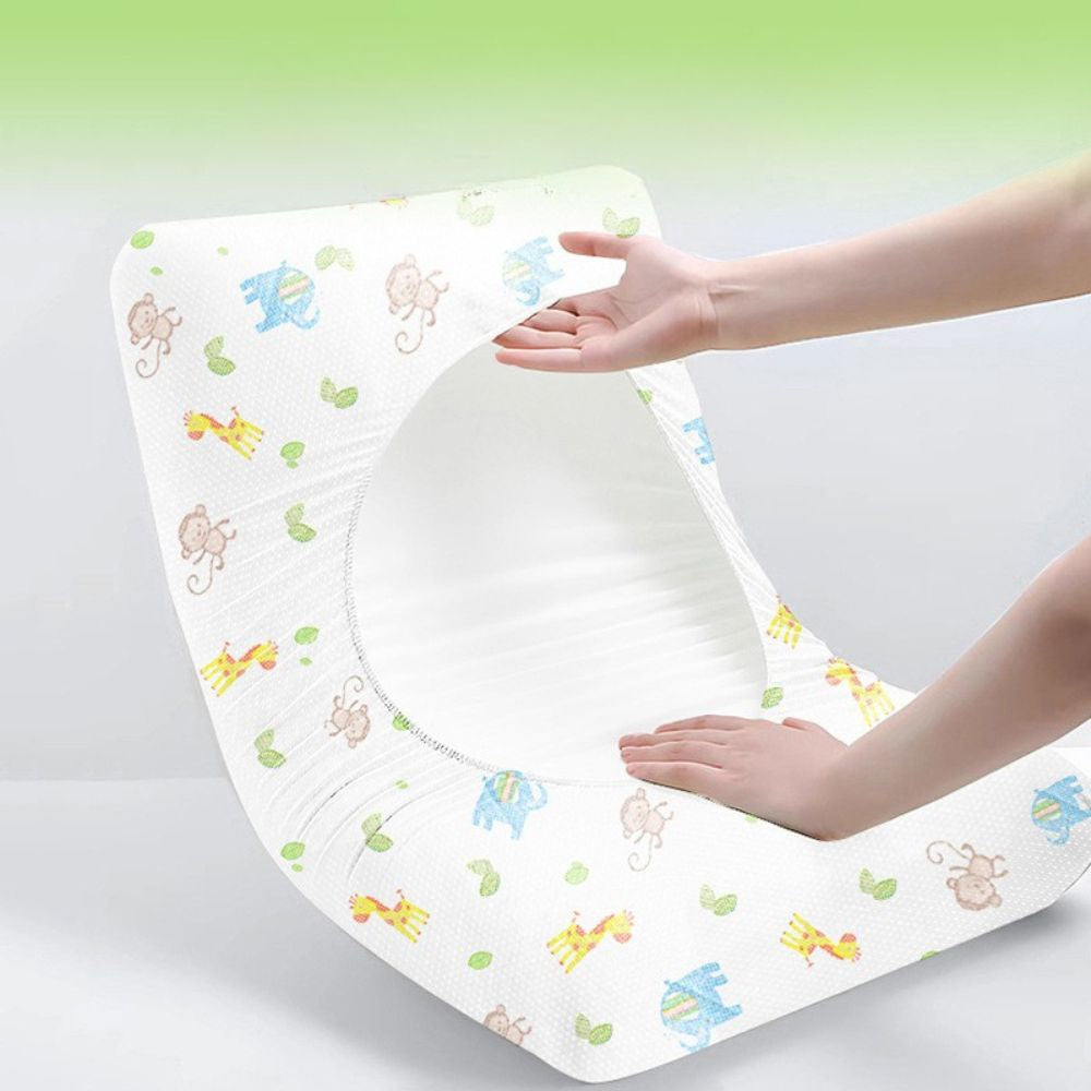 Portable Elastic Fit Printed 2-Piece Disposable Pillowcase