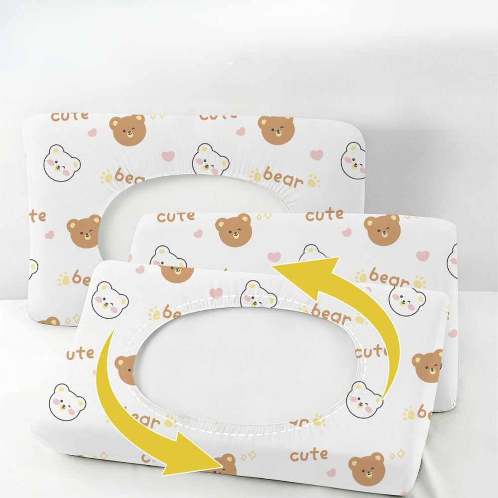 Portable Elastic Fit Printed 2-Piece Disposable Pillowcase