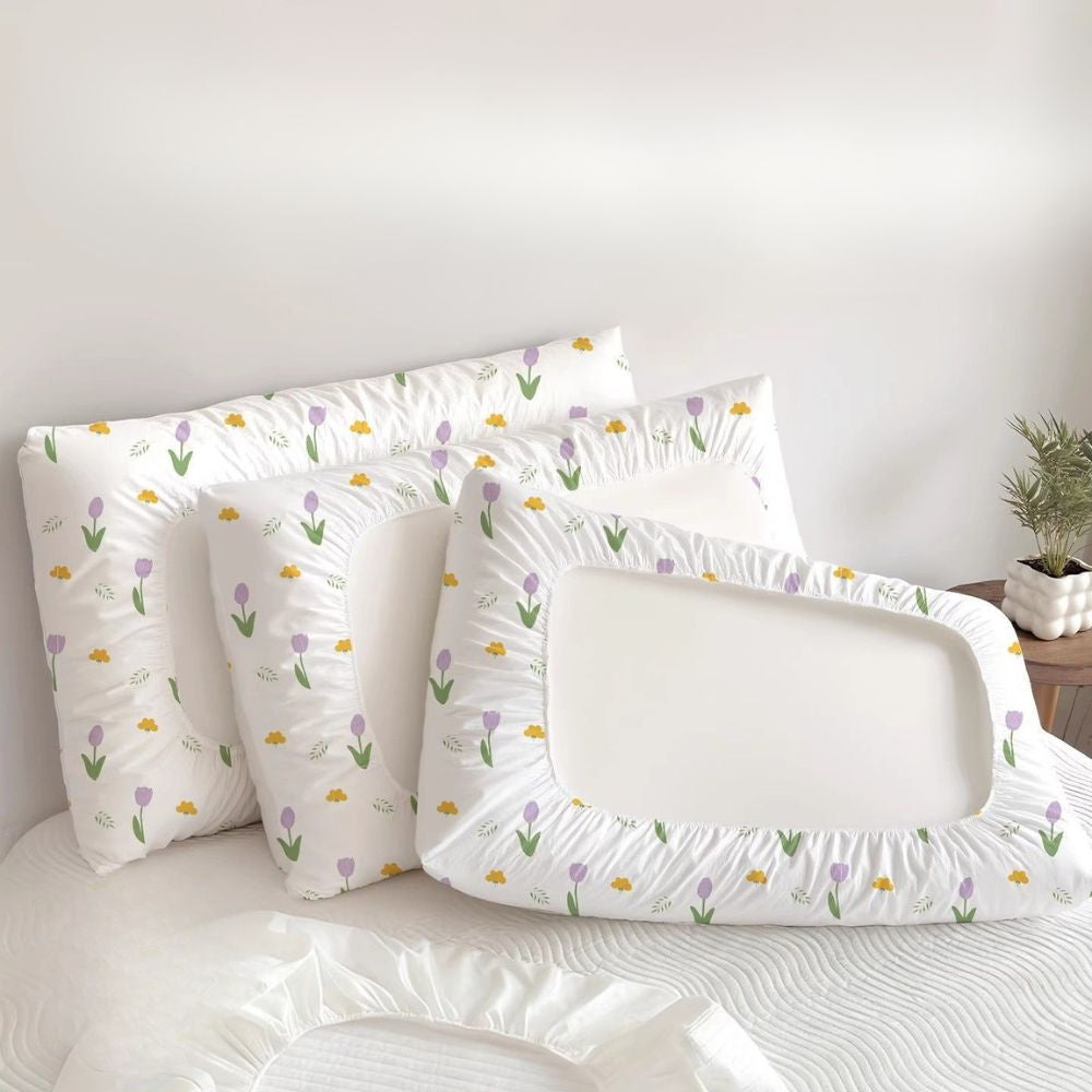 Portable Elastic Fit Printed 2-Piece Disposable Pillowcase
