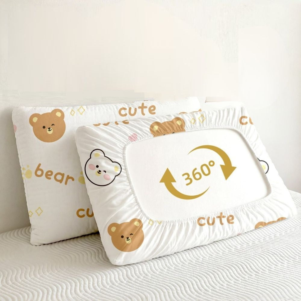 Portable Elastic Fit Printed 2-Piece Disposable Pillowcase