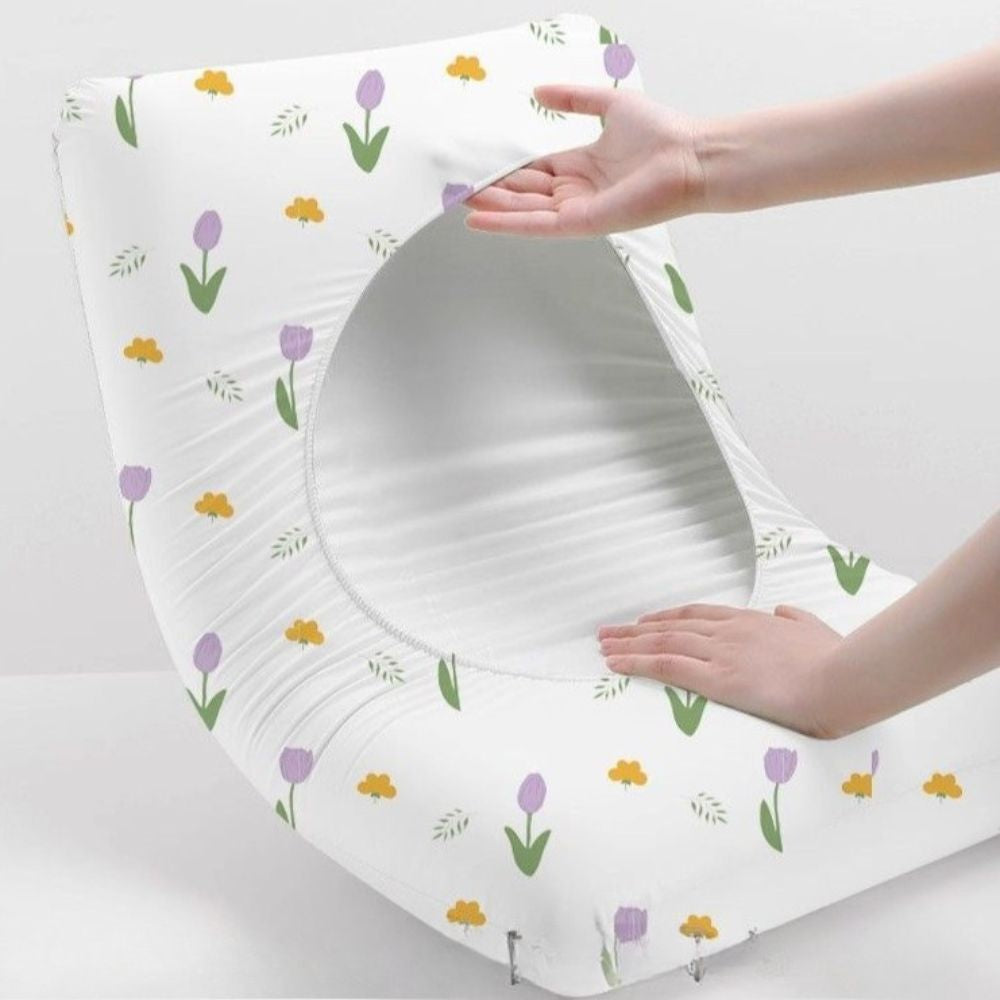 Portable Elastic Fit Printed 2-Piece Disposable Pillowcase