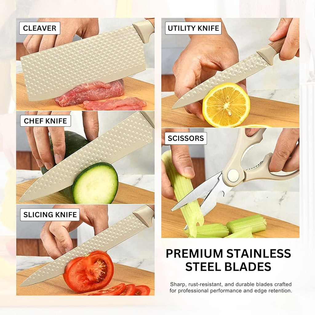 Premium 6-Piece Stainless Steel Kitchen Knife Set