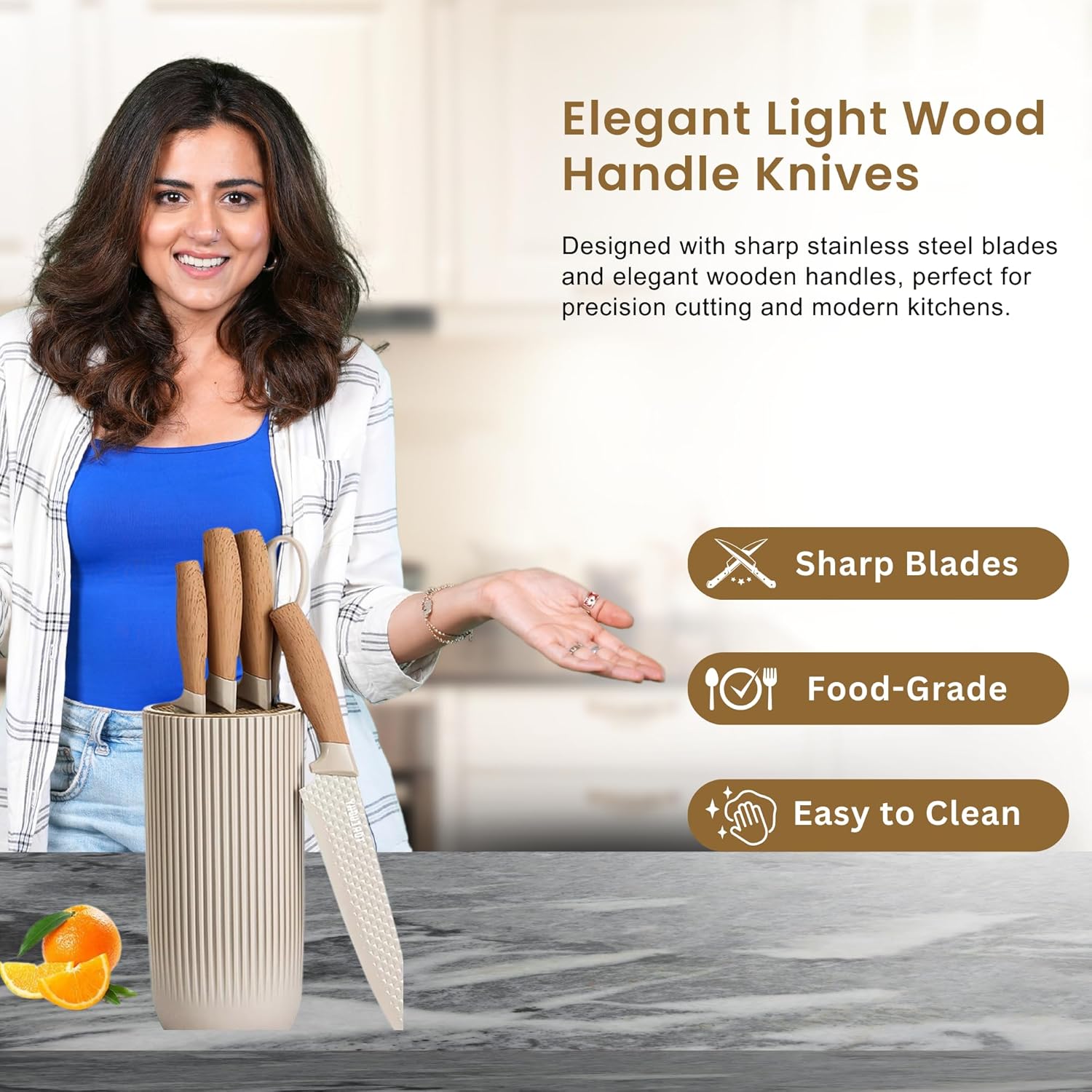 Premium 6-Piece Stainless Steel Kitchen Knife Set