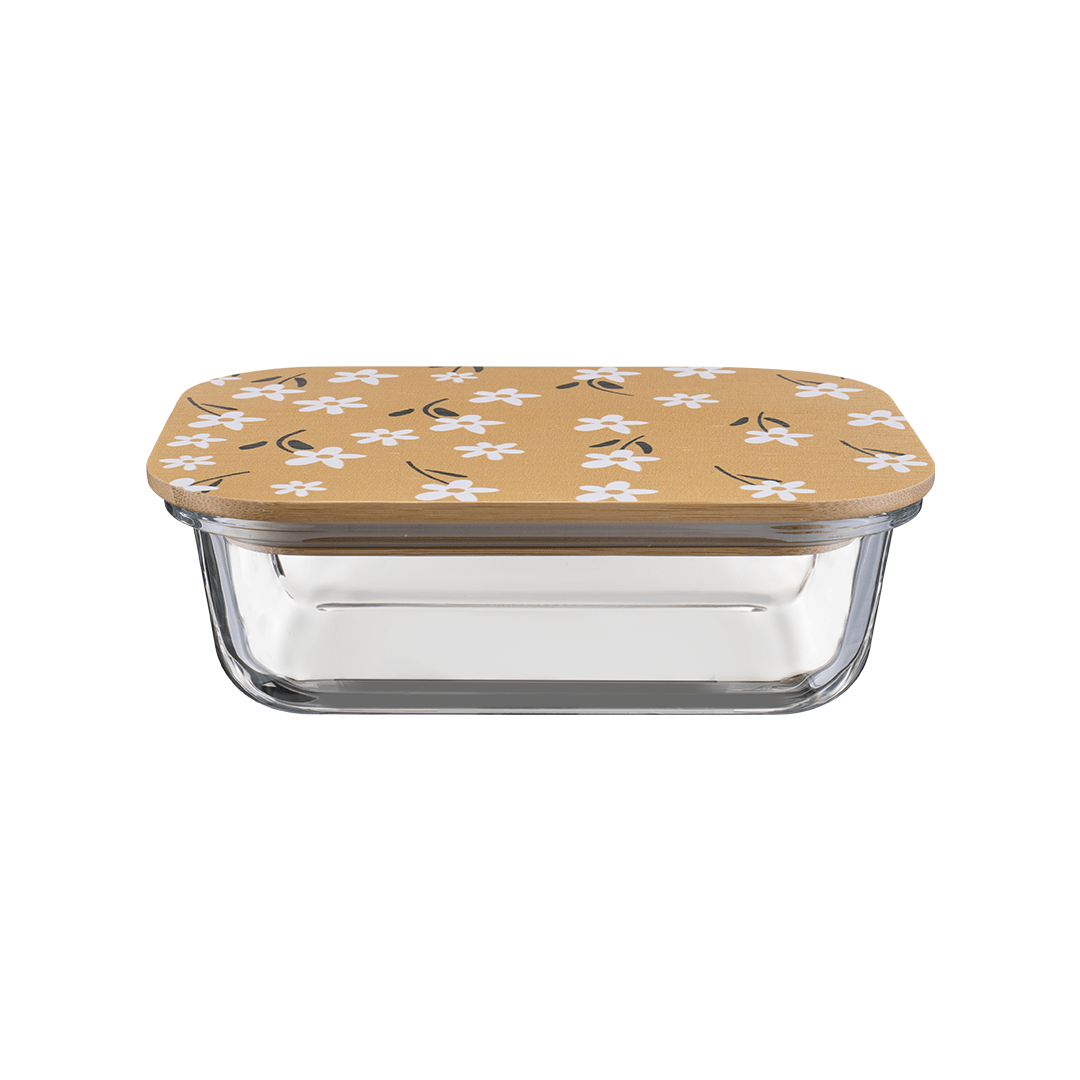 Premium Airtight Borosilicate Glass Food Container with Bamboo Lid