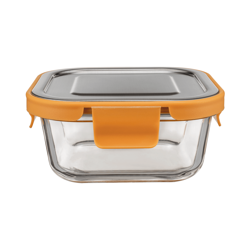 Premium Leak-Proof Borosilicate Glass Container with Steel Lid(800ml)