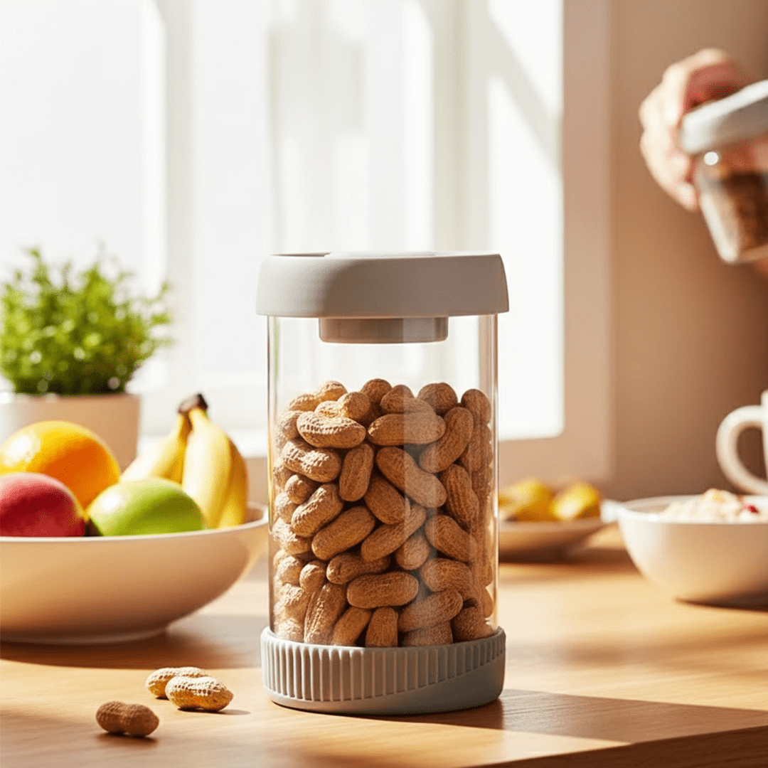 Premium Microwave Safe Borosilicate Glass Canister with Vacuum Lid