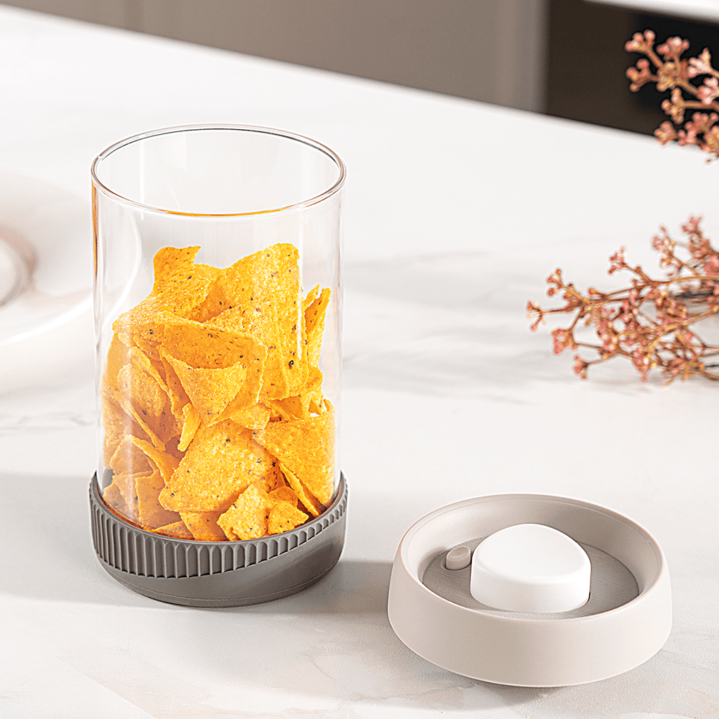 Premium Microwave Safe Borosilicate Glass Canister with Vacuum Lid