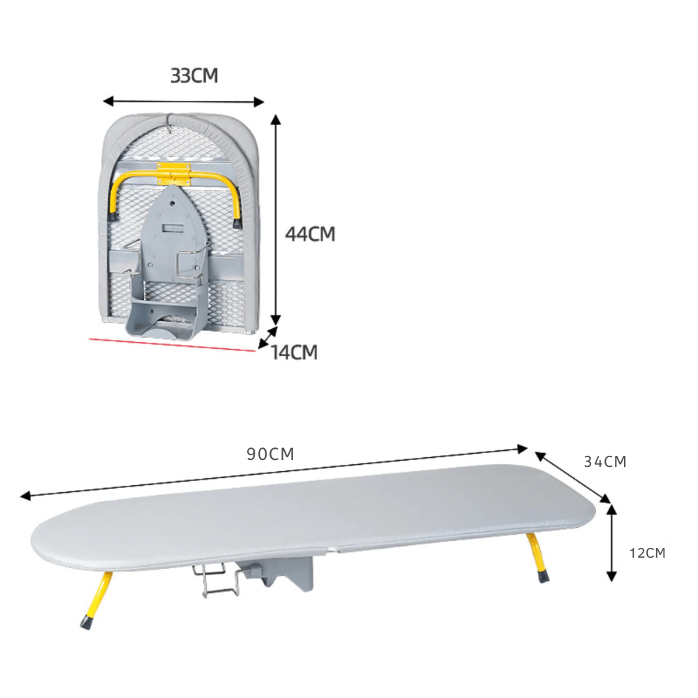 Multi-Functional Foldable Desktop Ironing Board with Storage Rack