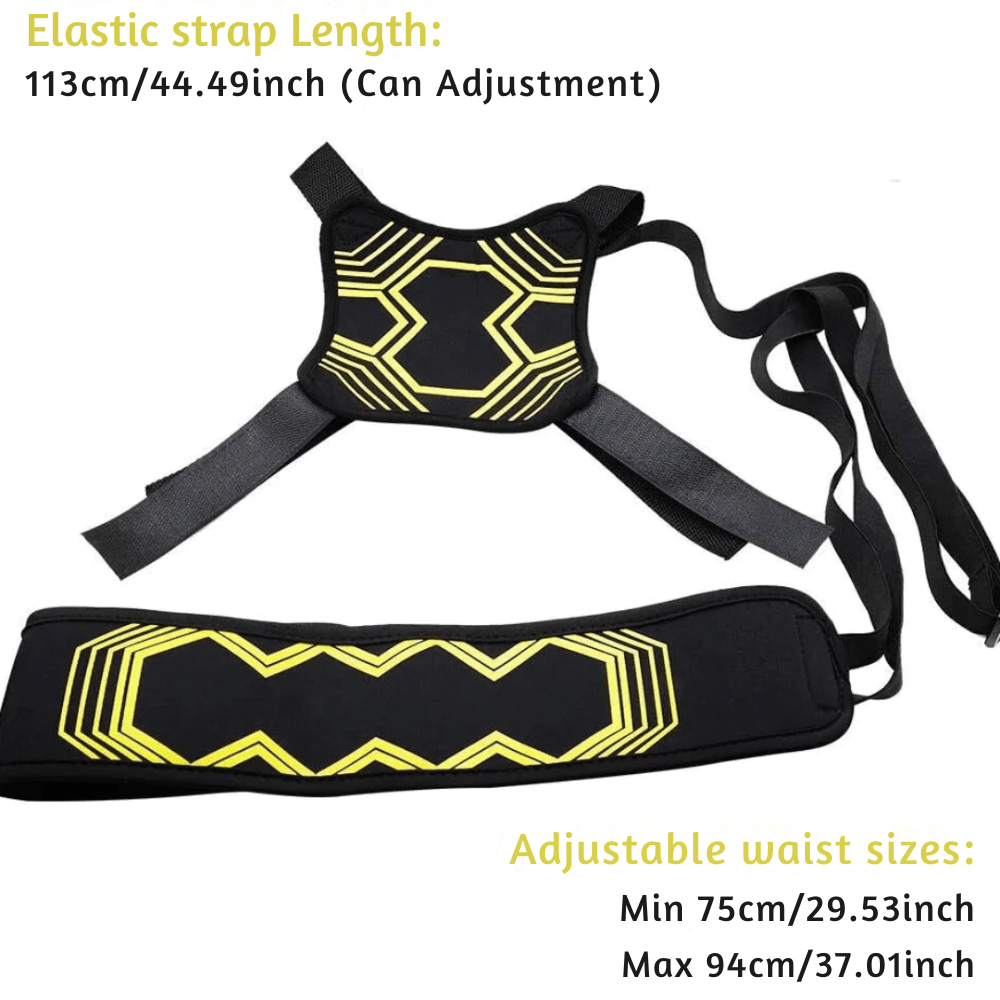 Solo Football Trainer with Adjustable Elastic Kick Strap