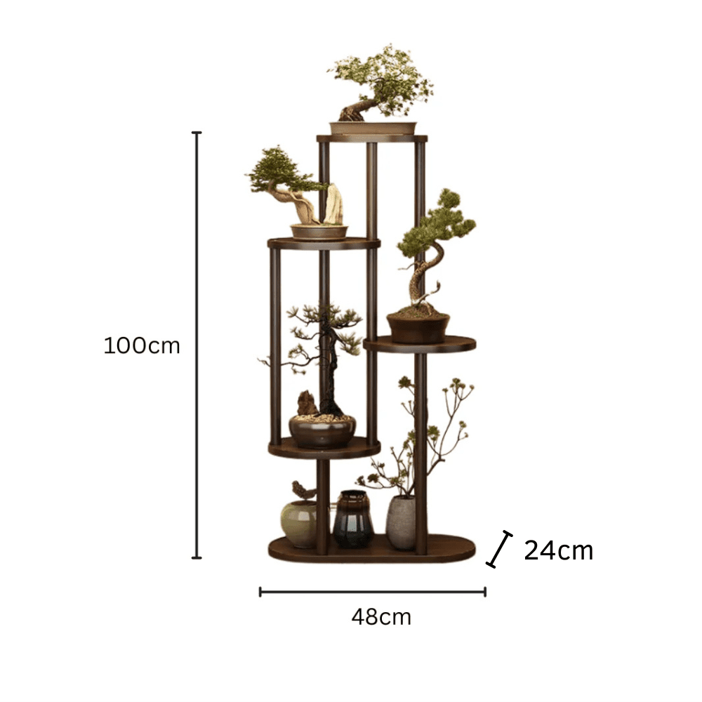 Multi-Layer Retro Design Wood Indoor Plant Stand