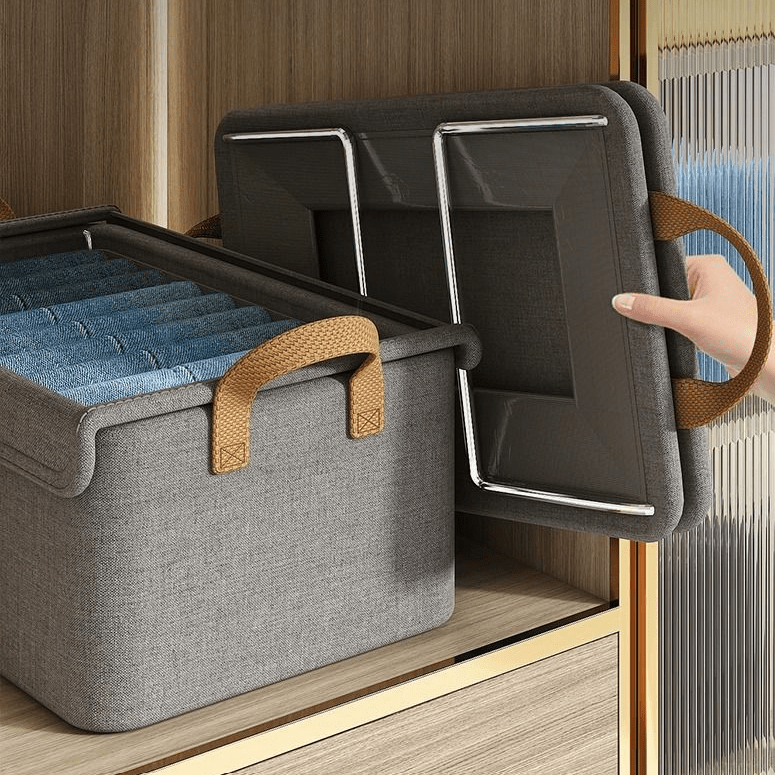 Fold & Stack Dustproof Storage Basket
