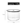 Multi-Purpose Transparent Borosilicate Food Storage Container with Airtight Lid