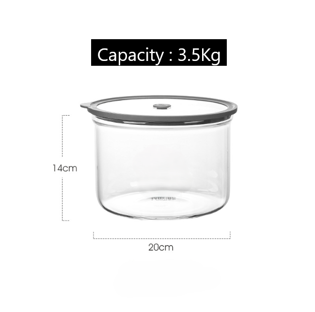 Multi-Purpose Transparent Borosilicate Food Storage Container with Airtight Lid