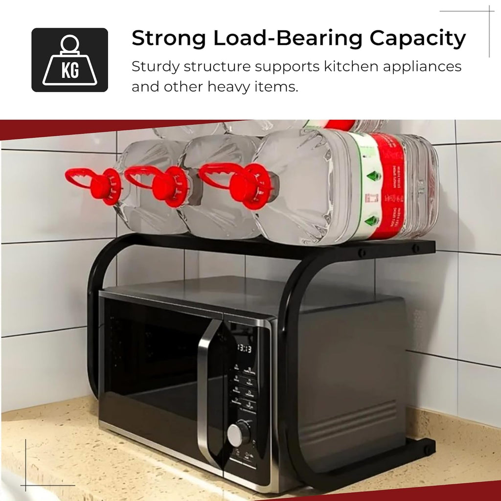 Space-Saving Kitchen Microwave Shelf Rack