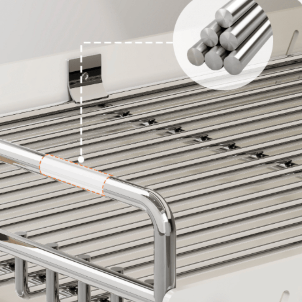 Space-Saving Stainless Steel Pull Out Dish & Bowl Rack with Drip Tray