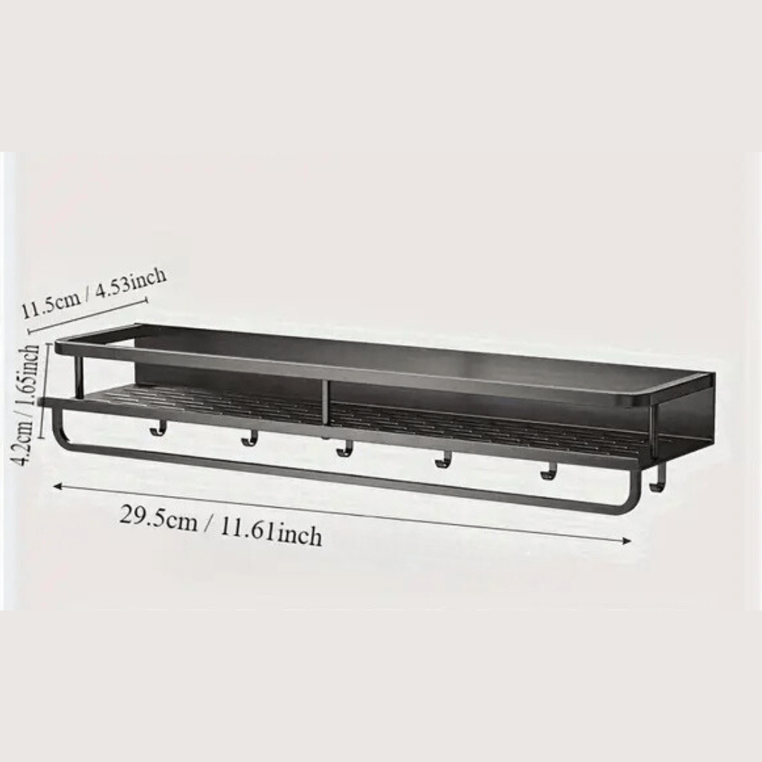 Modern Wall-Mount Bathroom Organizer Shelf