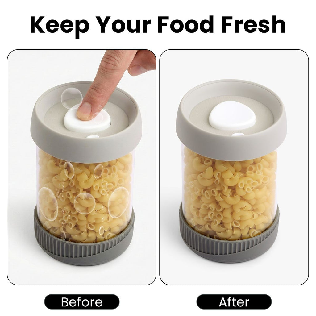 Premium Microwave Safe Borosilicate Glass Canister with Vacuum Lid(840ml)