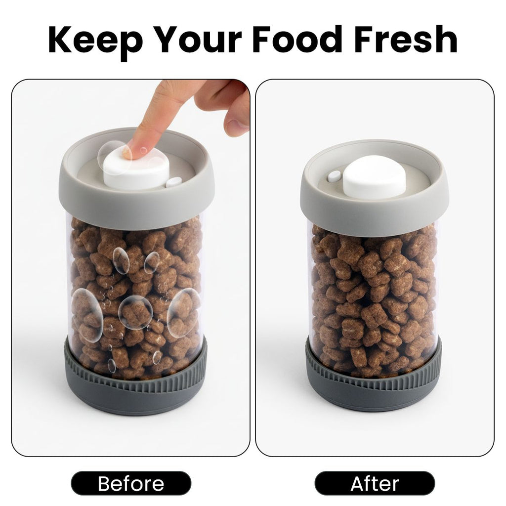 Premium Microwave Safe Borosilicate Glass Canister with Vacuum Lid(1000ml)