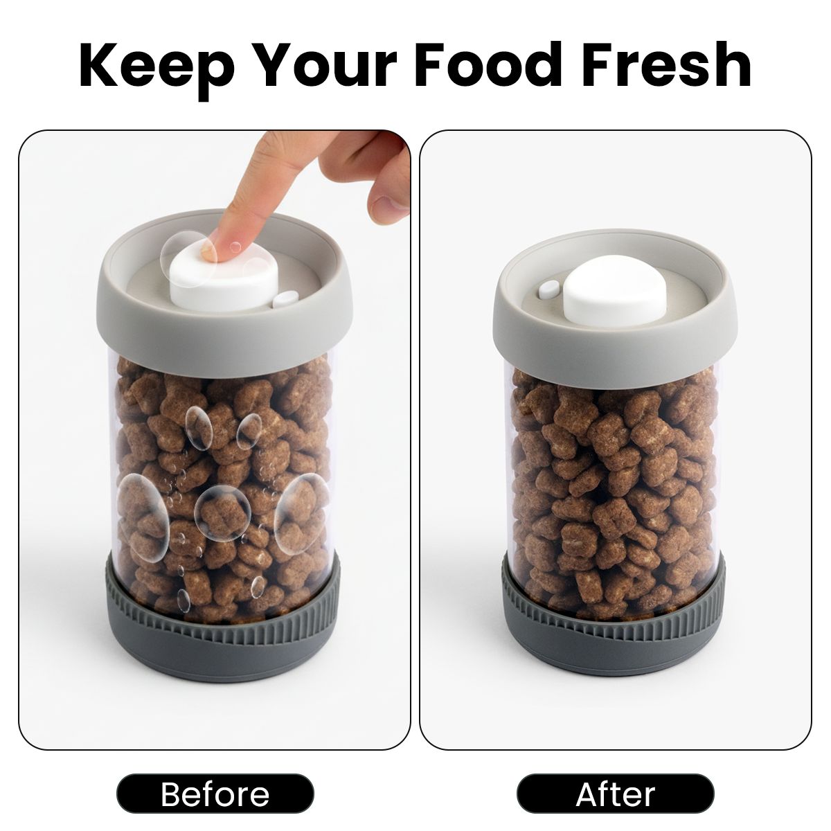 Premium Microwave Safe Borosilicate Glass Canister with Vacuum Lid(1000ml)
