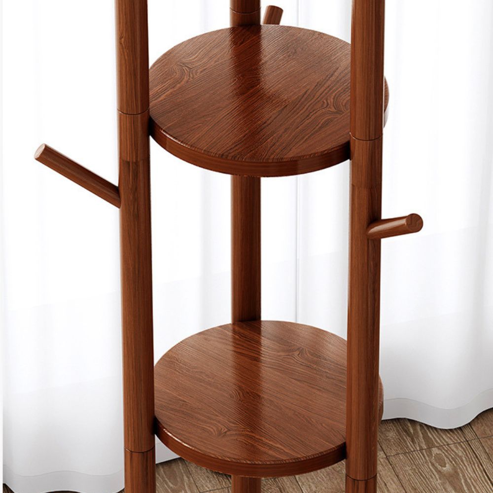 Premium Solid Wood 360° Rotatable Coat Stand for Home and Bedroom