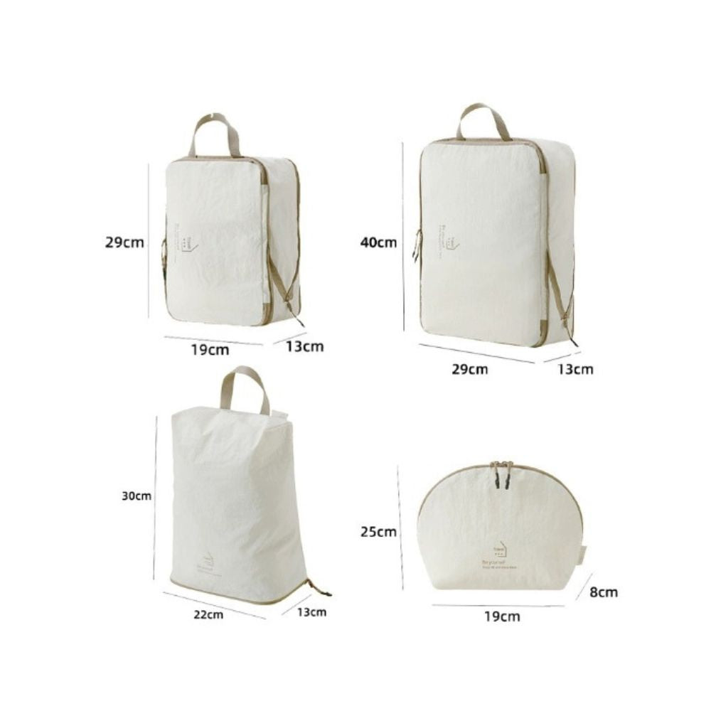 Minimalist Travel Storage & Compression Bag Kit (Set of 4)