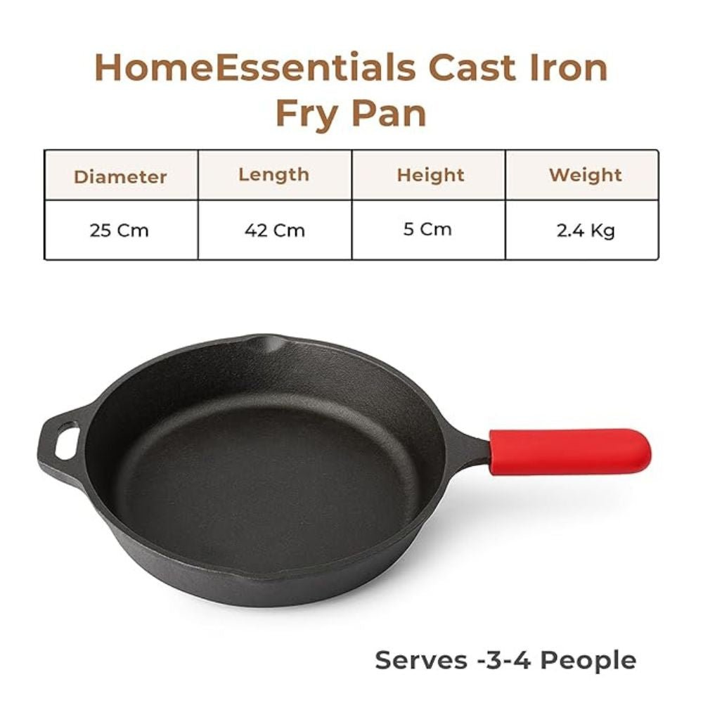 Heavy-Duty Cast Iron Skillet for Cooking & Frying