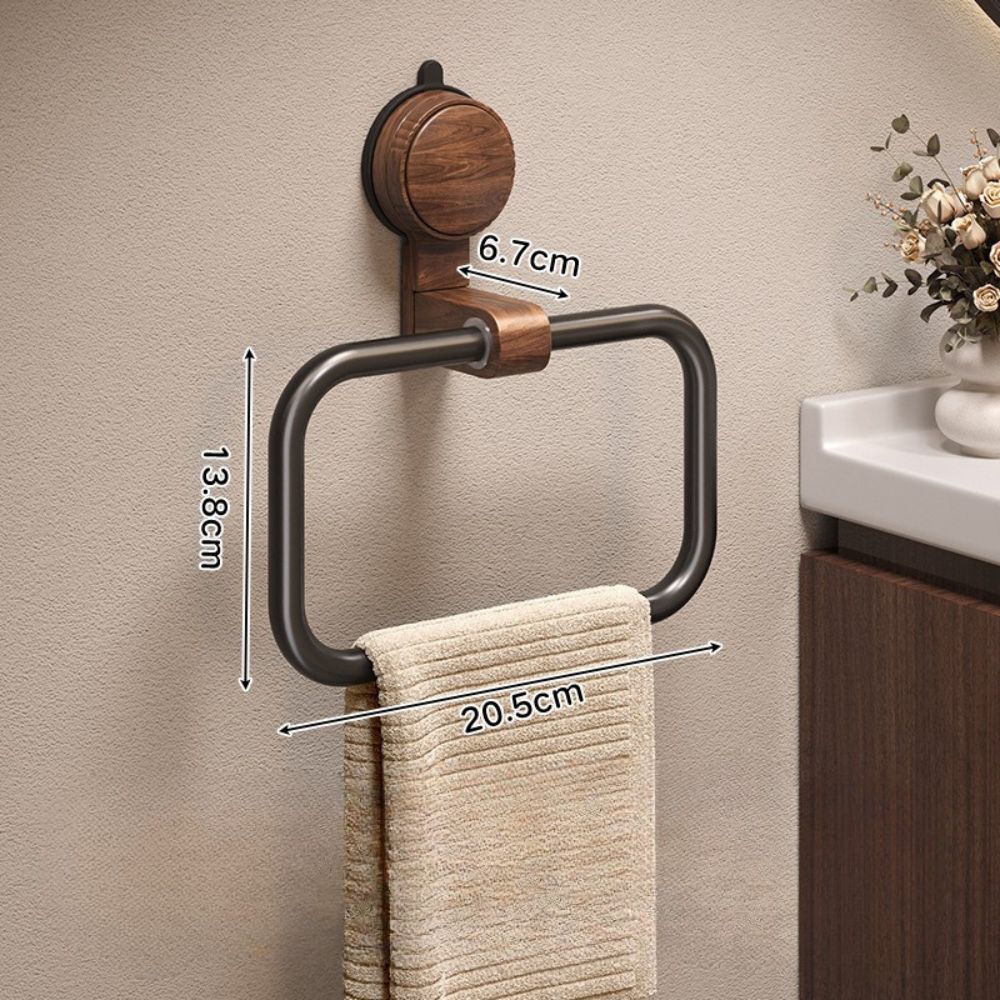 No-Drill Retro Style Bathroom Towel Holder with Strong Suction Mount
