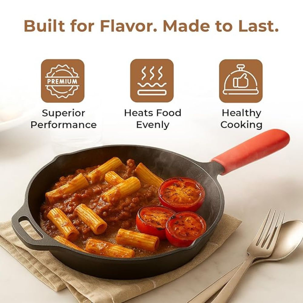 Heavy-Duty Cast Iron Skillet for Cooking & Frying