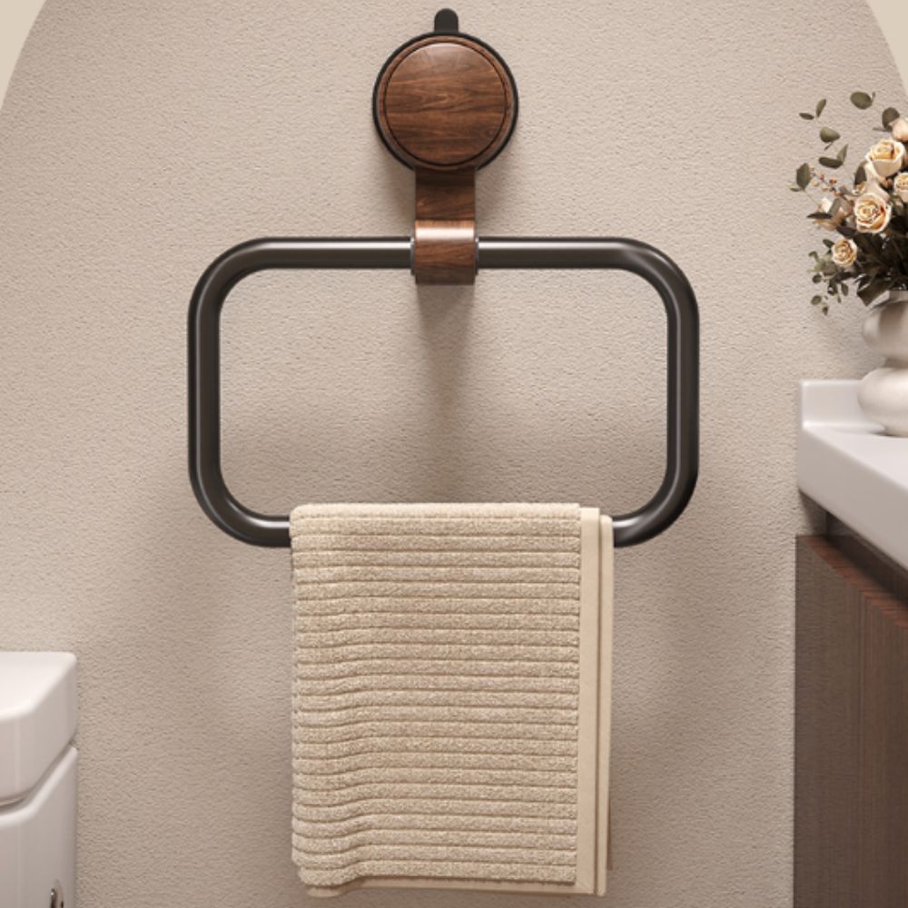 No-Drill Retro Style Bathroom Towel Holder with Strong Suction Mount