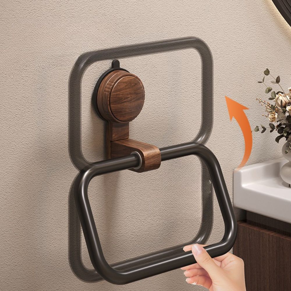 No-Drill Retro Style Bathroom Towel Holder with Strong Suction Mount