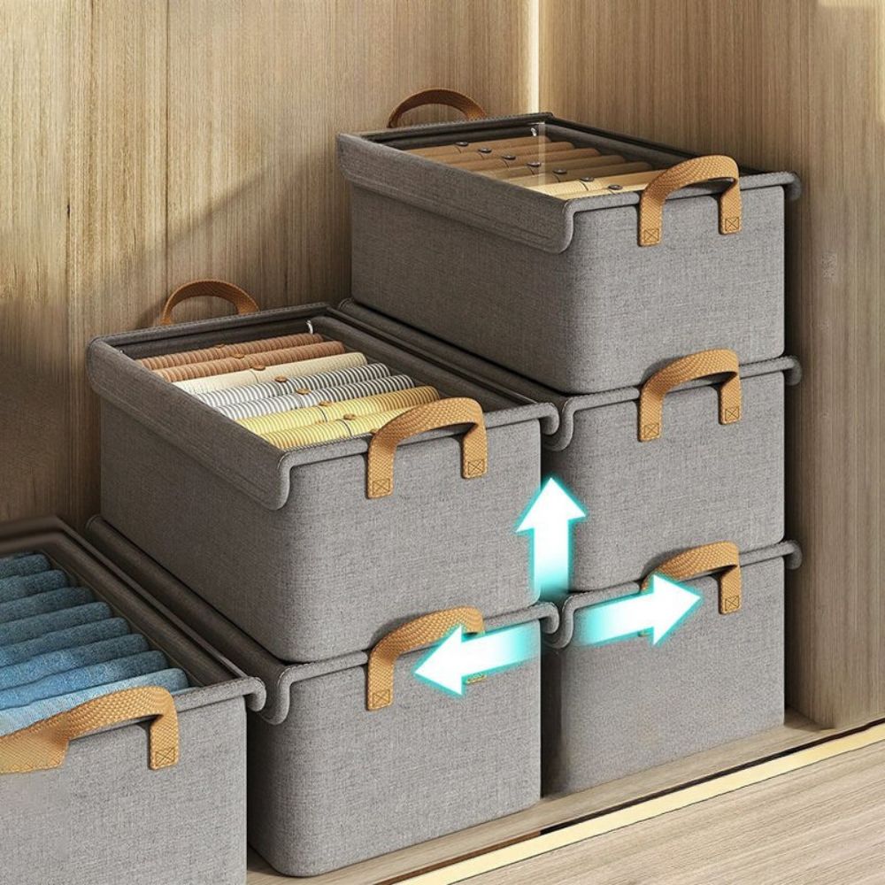 Fold & Stack Dustproof Storage Basket