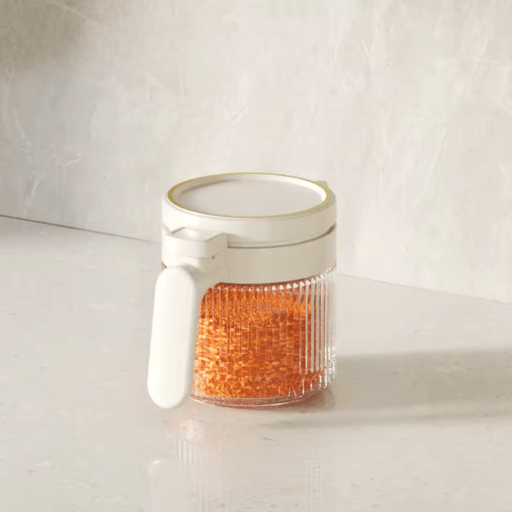 Multi-Purpose Airtight Mini Glass Containers with Spoon (300 ml)